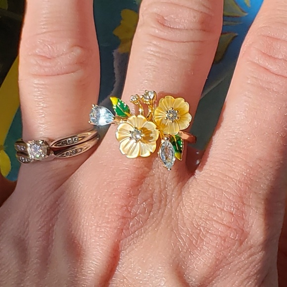 B A Rose Jewelry - UNIQUE Topaz, Mother of Pearl, & White Sapphire